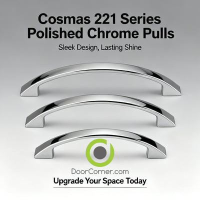 Cosmas 221-128CH Polished Chrome Cabinet Pull