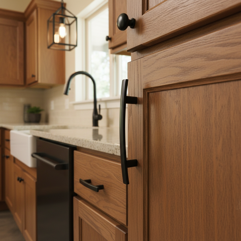 Cosmas 2363-192FB Flat Black Subtle Arch Cabinet Pull