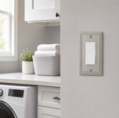 Cosmas 25000-SN Satin Nickel Single GFCI / Decora Wall Plate