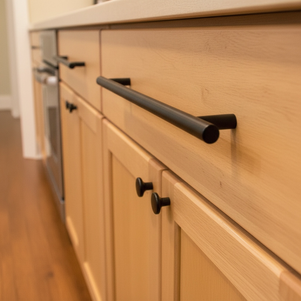 Cosmas 305-480FB Flat Black Euro Style Bar Pull