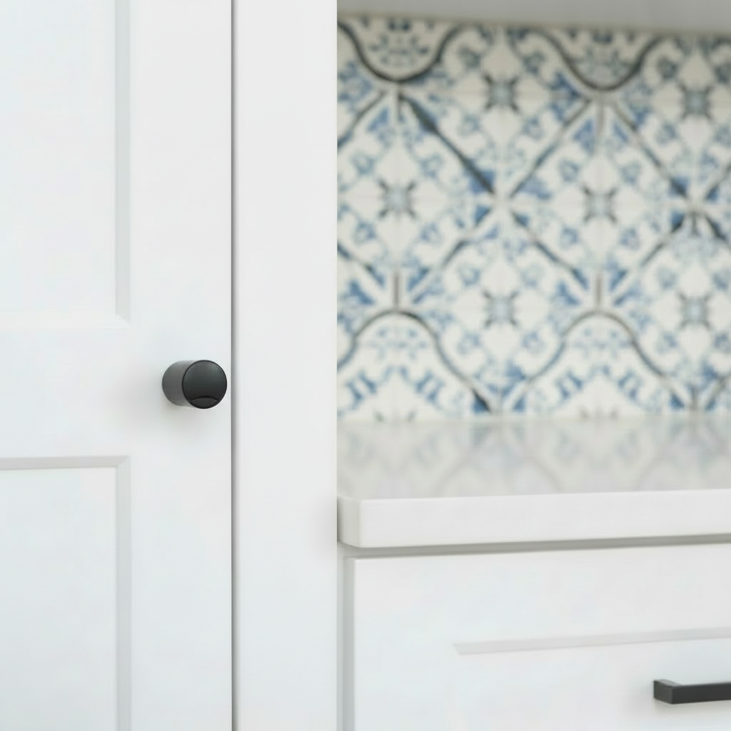 Cosmas 3312FB Flat Black Cabinet Knob