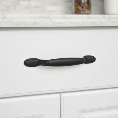 Cosmas 4007FB Flat Black Cabinet Pull