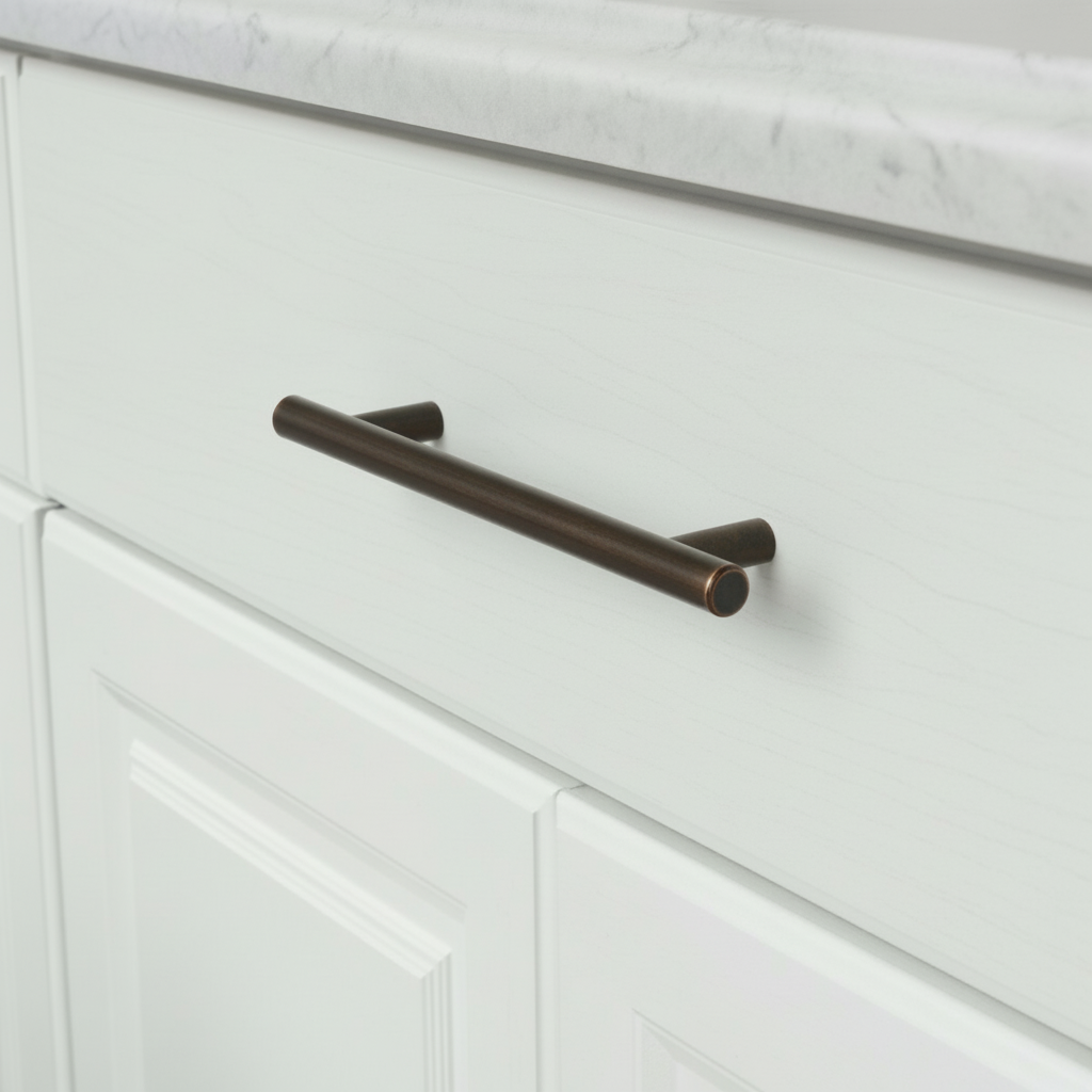 Cosmas 404-030ORB Oil Rubbed Bronze Slim Line Euro Style Bar Pull