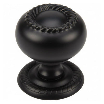 Cosmas 4040FB Flat Black Cabinet Knob and Backplate