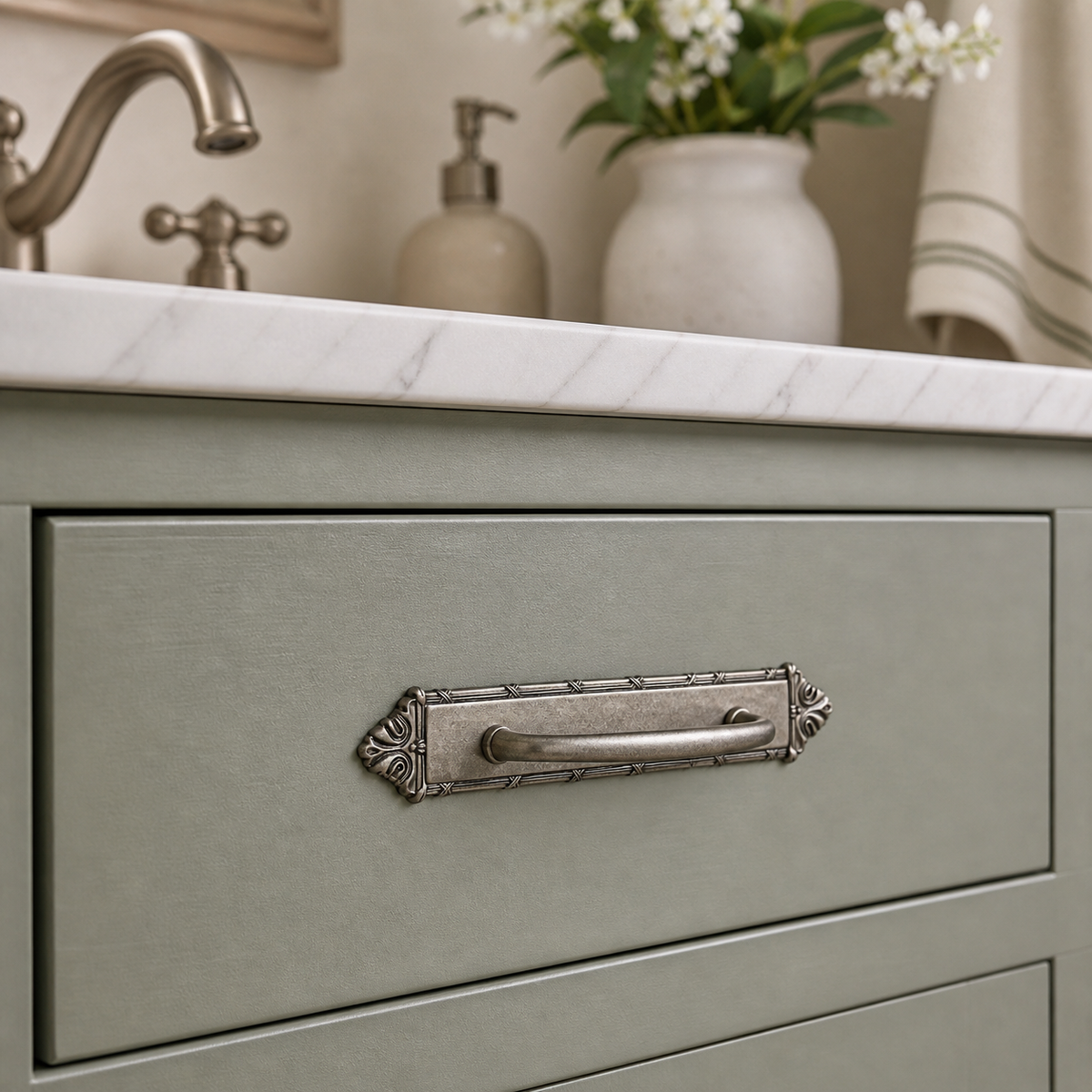 Cosmas 9466WN Weathered Nickel Cabinet Pull Backplate