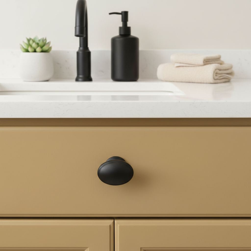 Cosmas 4702FB Flat Black Cabinet Knob