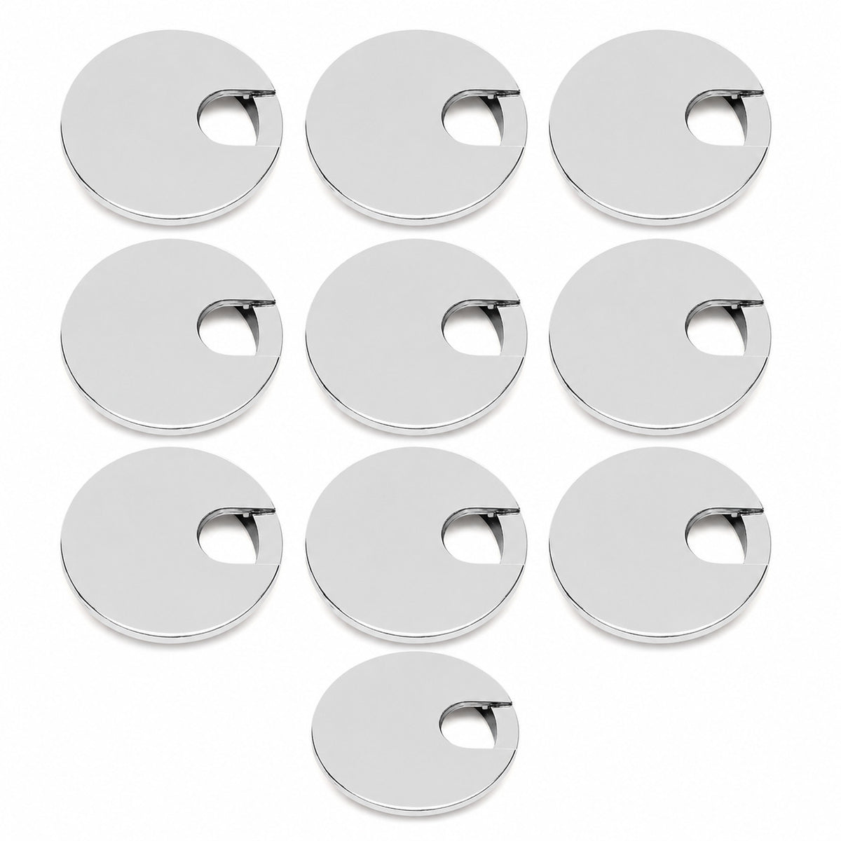 Cosmas 50203CH Polished Chrome Metal Desk Grommet