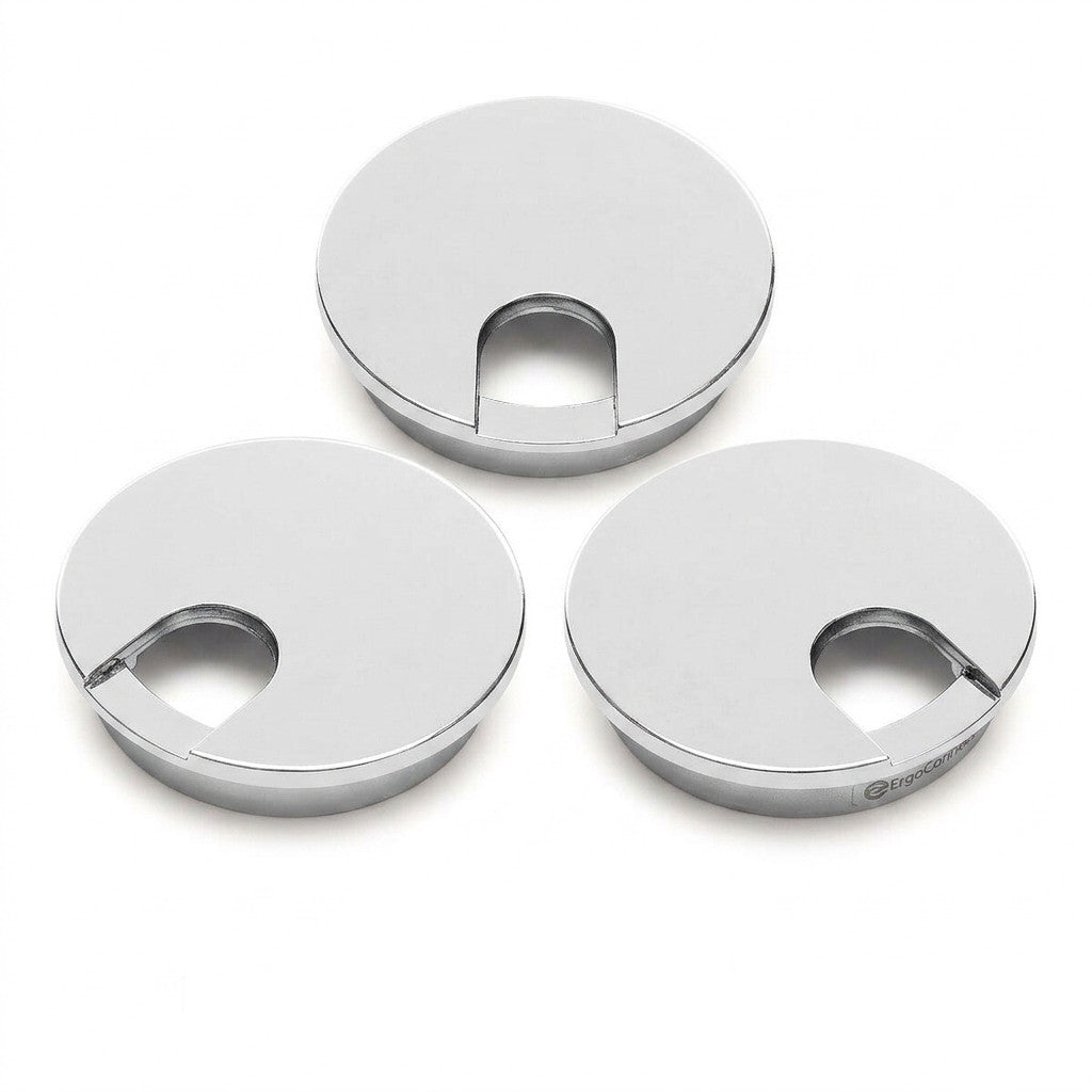 Cosmas 50203CH Polished Chrome Metal Desk Grommet