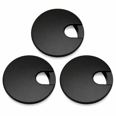Cosmas 50203FB Flat Black Metal Desk Grommet