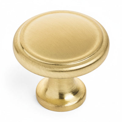 Cosmas 5982BB Brushed Brass Cabinet Knob on a white background
