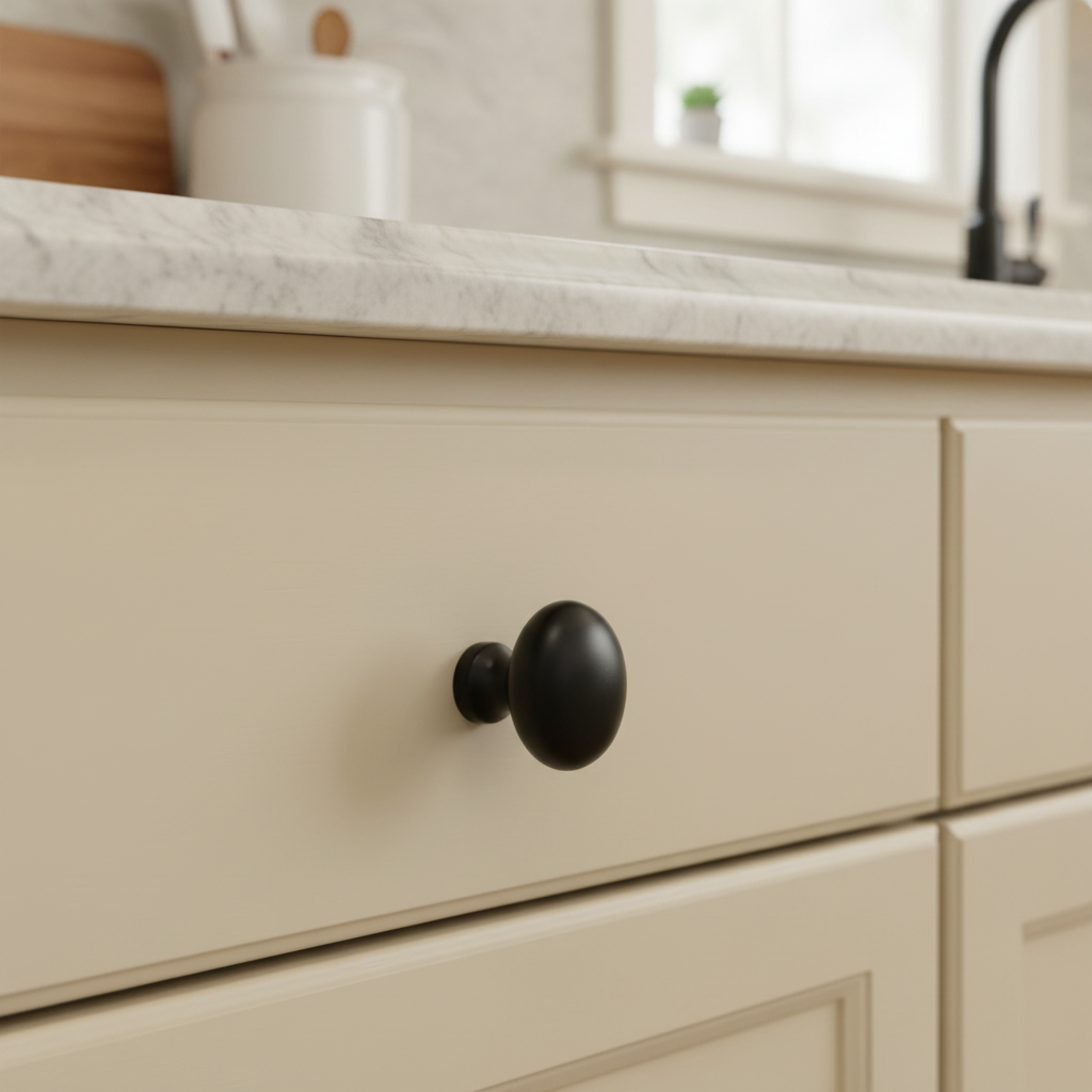 Cosmas 6022FB Flat Black Large Oval Cabinet Knob