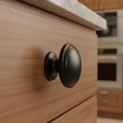 Cosmas 6239FB Flat Black Cabinet Knob