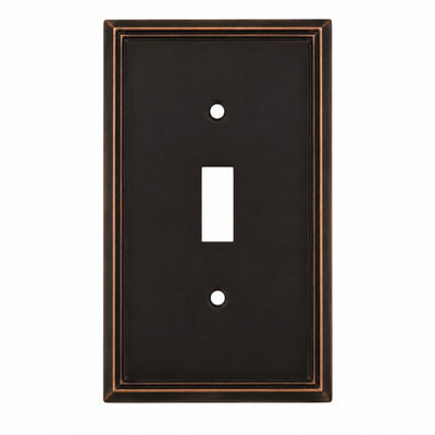 Cosmas 65003-ORB Oil Rubbed Bronze Single Toggle Switchplate Cover