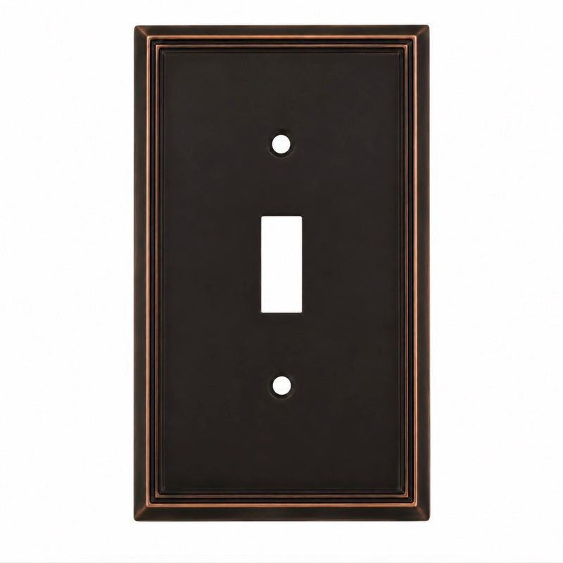 Cosmas 65003-ORB Oil Rubbed Bronze Single Toggle Switchplate Cover