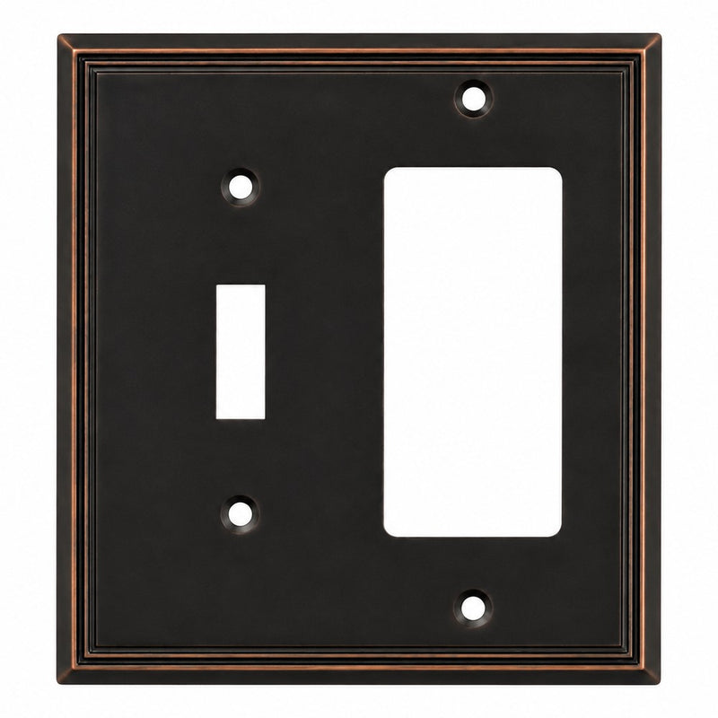 Cosmas 65027-ORB Oil Rubbed Bronze Single Toggle / GFCI Decora Combo