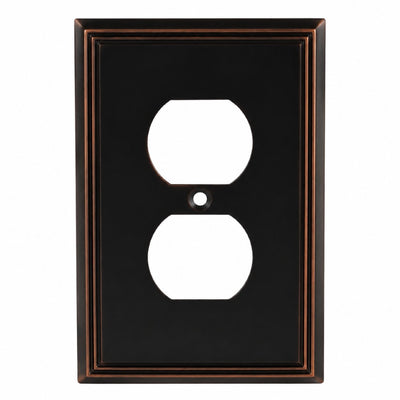 Cosmas 65049-ORB Oil Rubbed Bronze Single Duplex Outlet Wall Plate