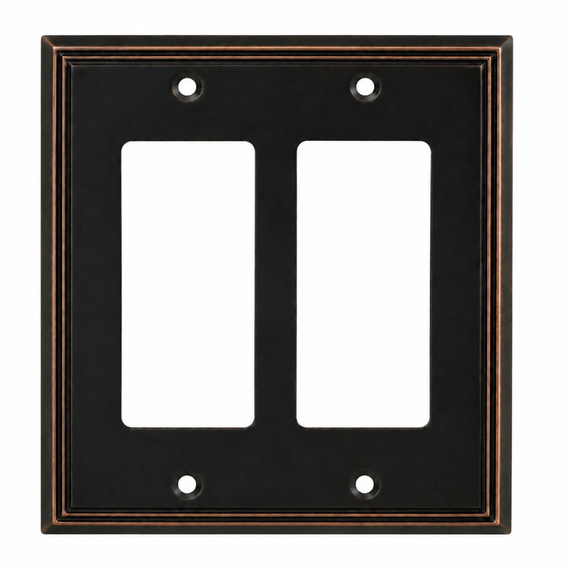 Cosmas 65088-ORB Oil Rubbed Bronze Double GFCI / Decora Wall Plate