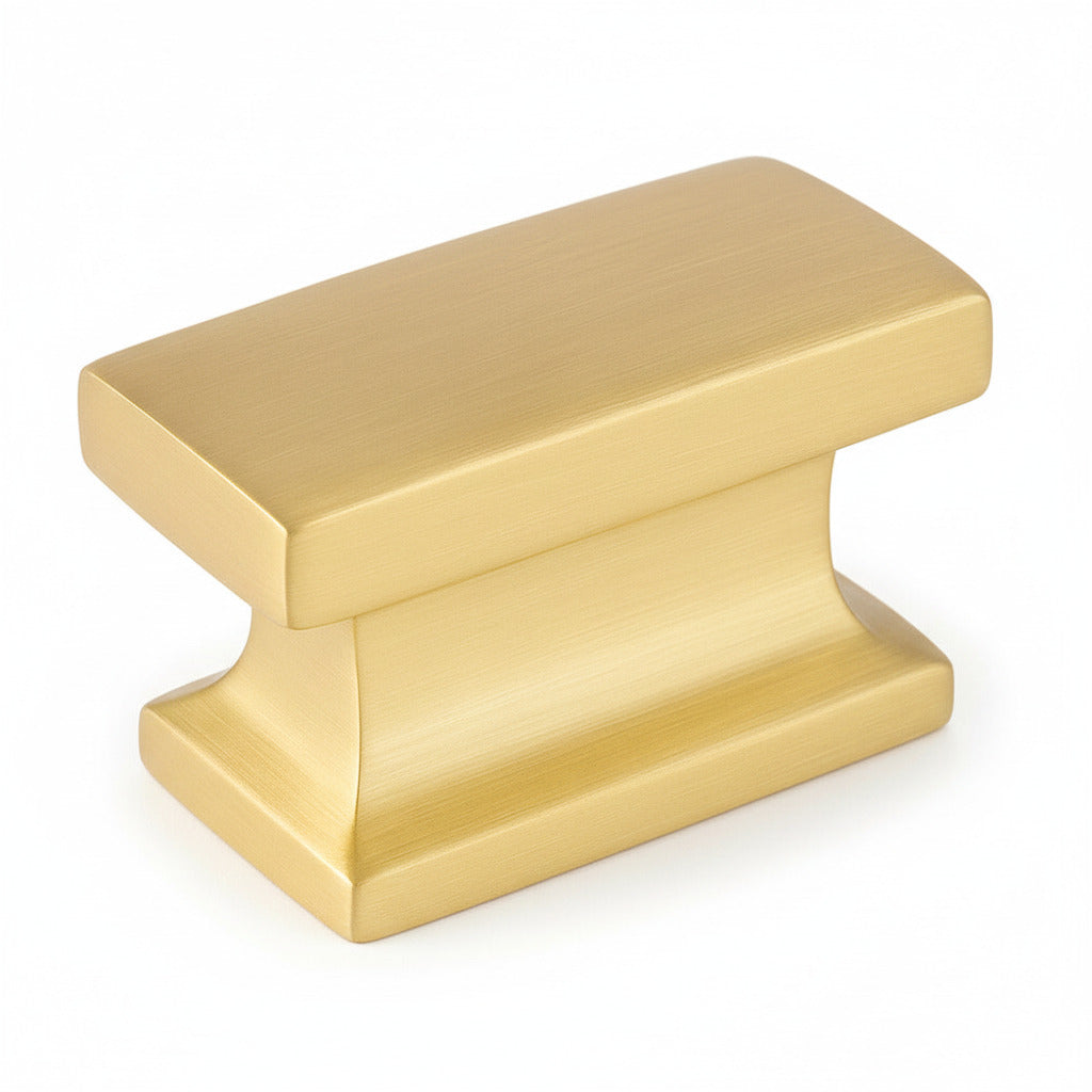 Cosmas 701BB Brushed Brass Contemporary Cabinet Knob on a white background