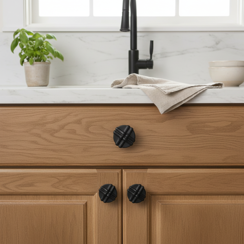 Cosmas 7062FB Flat Black Cabinet Knob