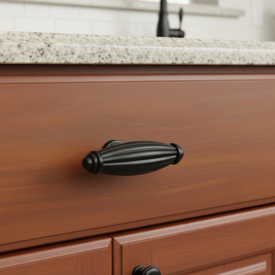 Cosmas 7121FB Flat Black Cabinet Knob