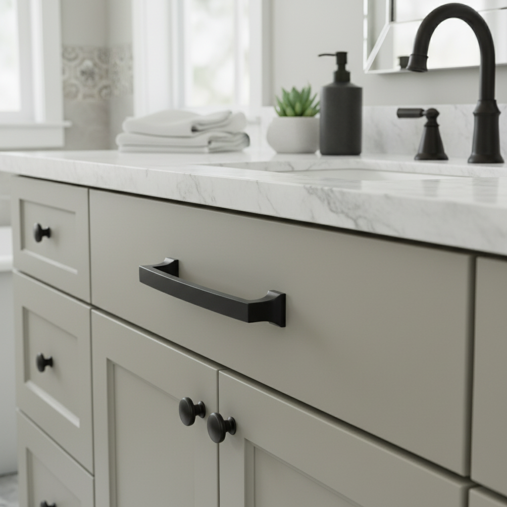 Cosmas 755-128FB Flat Black Cabinet Pull