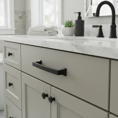 Cosmas 755-128FB Flat Black Cabinet Pull