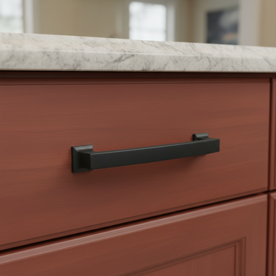 Cosmas 755-4FB Flat Black Cabinet Pull