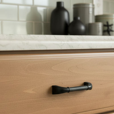 Cosmas 7714-96FB Flat Black Cabinet Pull