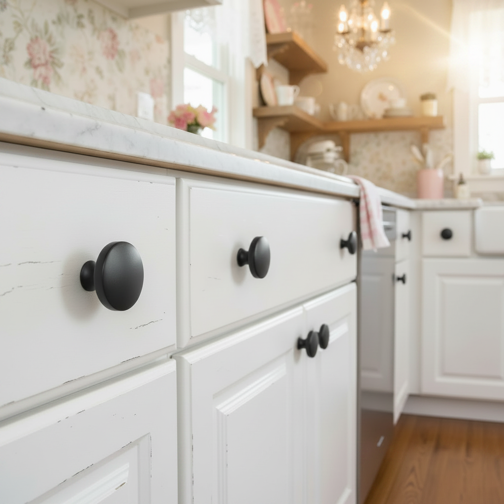 Cosmas 8104FB Flat Black Cabinet Knob
