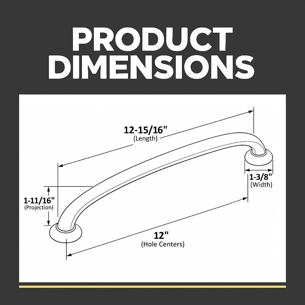 Cosmas 827-12SN Satin Nickel Solid Appliance Pull