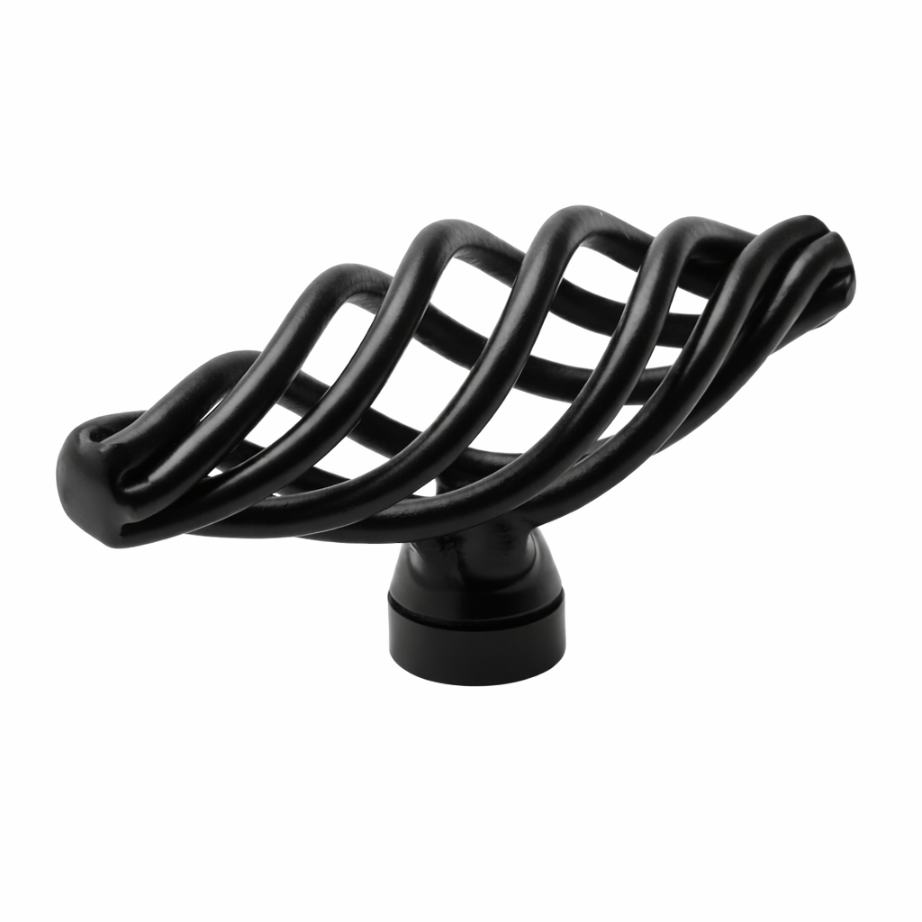 Cosmas 9991FB Flat Black Birdcage Cabinet Knob