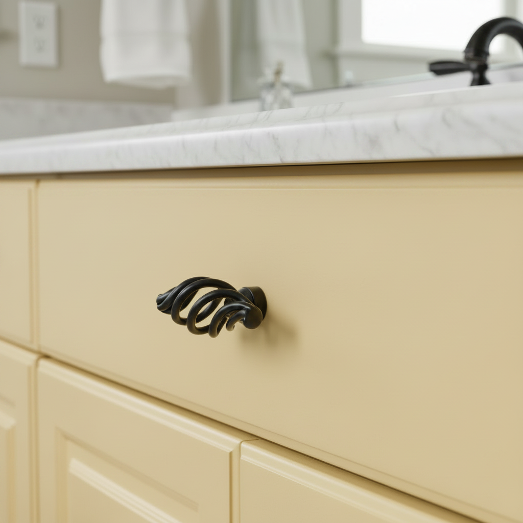 Cosmas 9991FB Flat Black Birdcage Cabinet Knob