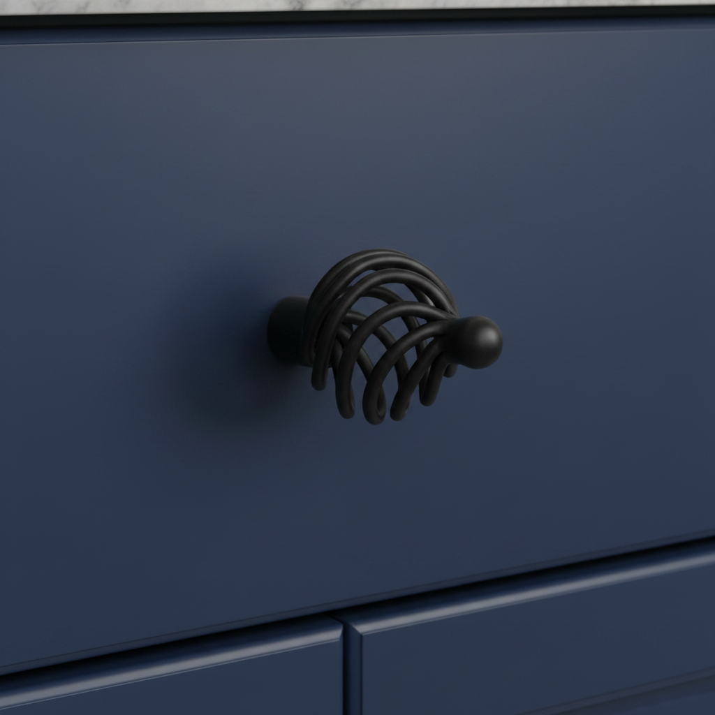 Cosmas 9994FB Flat Black Birdcage Cabinet Knob