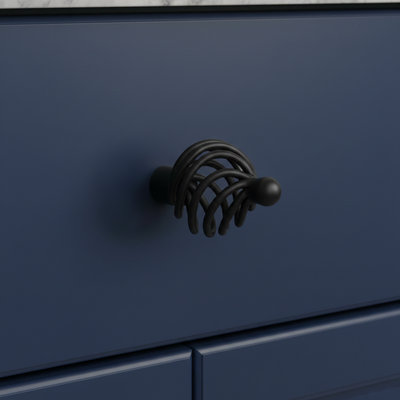 Cosmas 9994FB Flat Black Birdcage Cabinet Knob