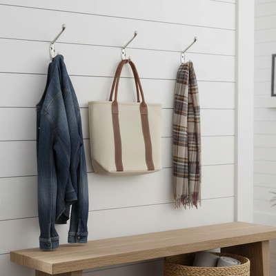 Cosmas 31153SN Satin Nickel Coat &amp; Hat Hook