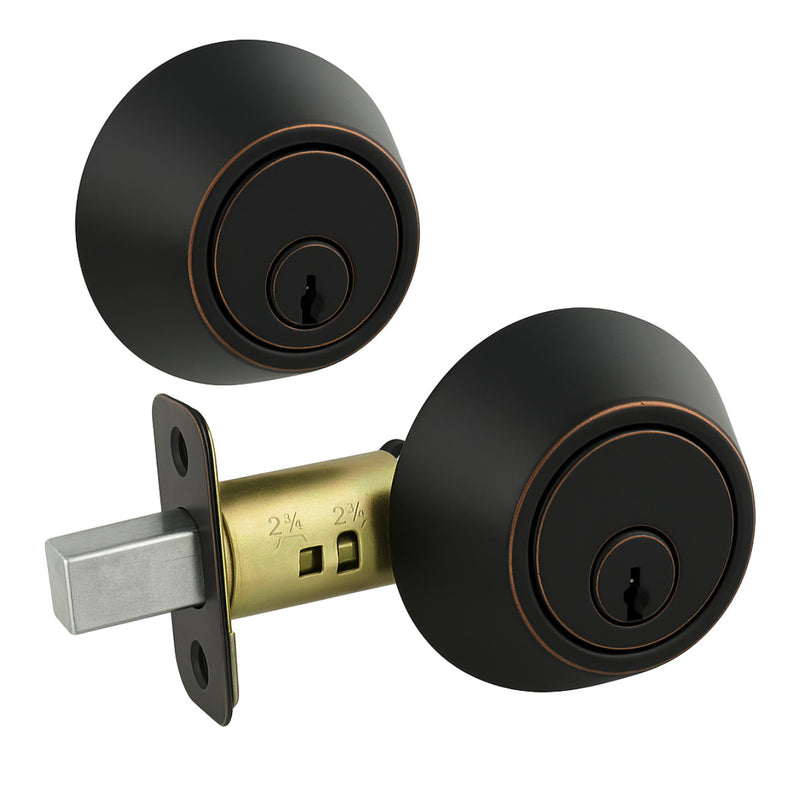 Cosmas Oil Rubbed Bronze Double Cylinder Deadbolt