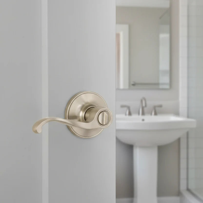 Cosmas 50 Series Satin Nickel Privacy Door Lever