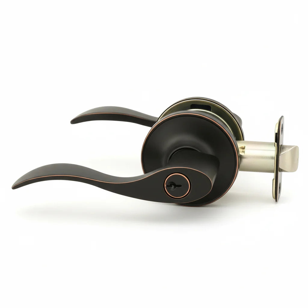 Cosmas 80 Series Oil Rubbed Bronze Entry Door Lever