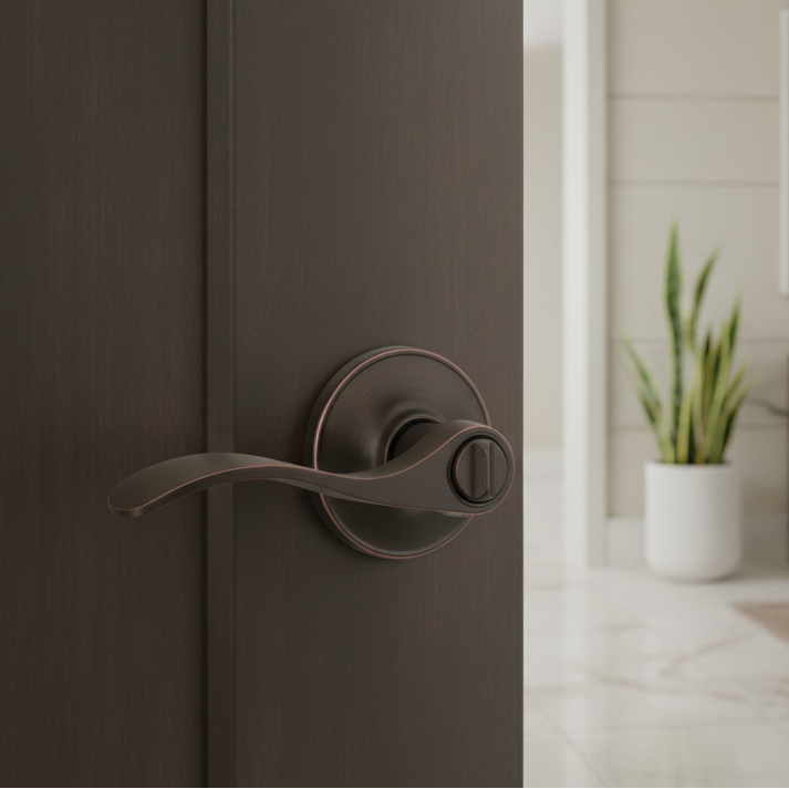 Cosmas 80 Series Oil Rubbed Bronze Privacy Door Lever