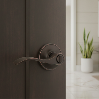 Cosmas 80 Series Oil Rubbed Bronze Privacy Door Lever