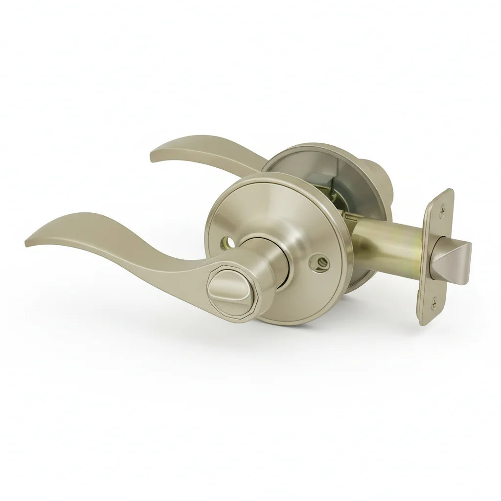 Cosmas 80 Series Satin Nickel Privacy Door Lever