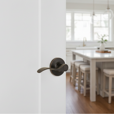 Cosmas 80 Series Oil Rubbed Bronze Passage Door Lever