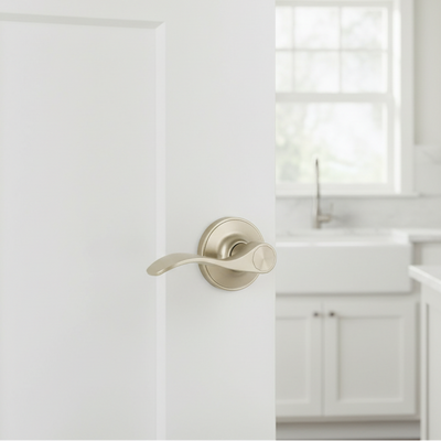 Cosmas 80 Series Satin Nickel Passage Door Lever