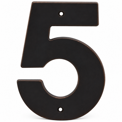 Modern 5" Oil Rubbed Bronze House Numbers