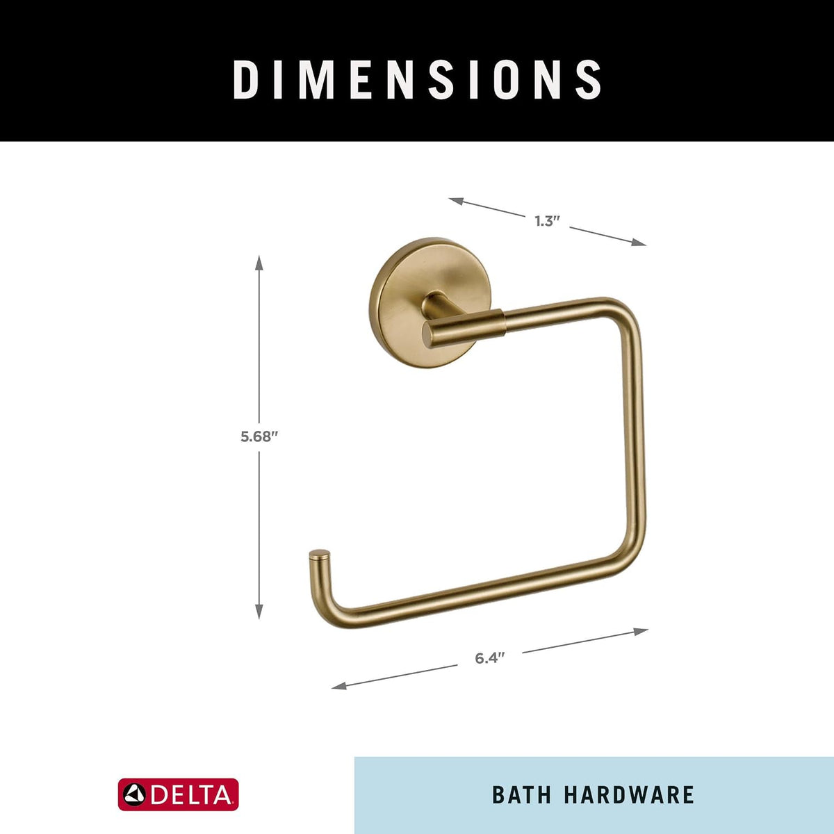 Delta Trinsic Hand Towel Ring in Champagne Bronze