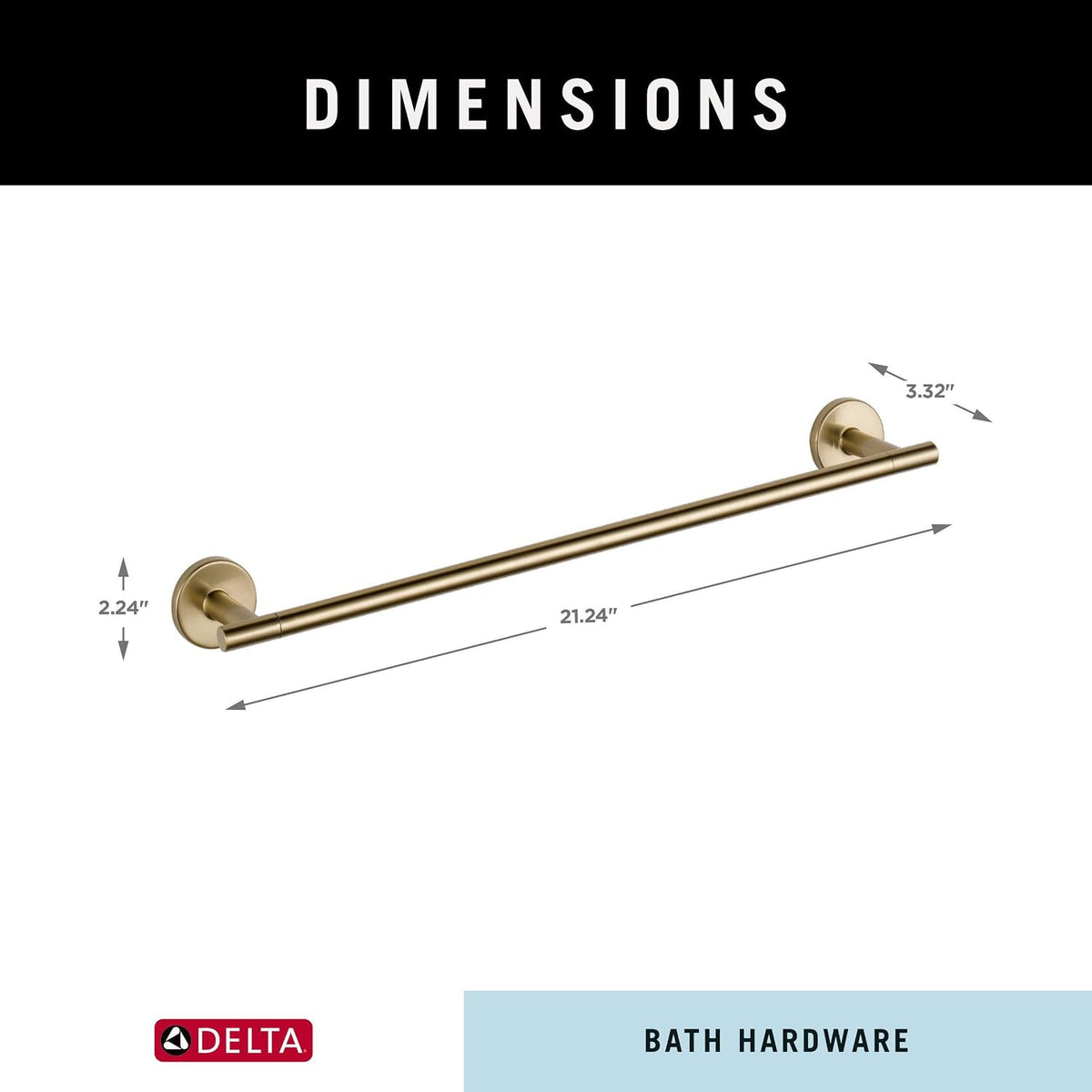 Delta Trinsic 4-Piece Bathroom Accessory Set with 18-Inch Towel Bar in Champagne Bronze