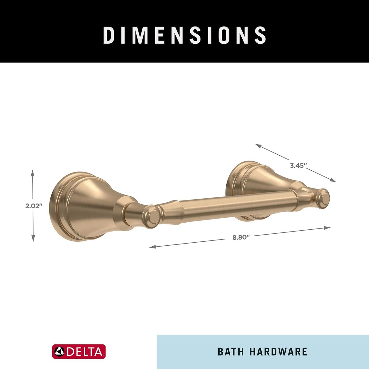 Delta Mylan Pivoting Toilet Paper Holder in Champagne Bronze