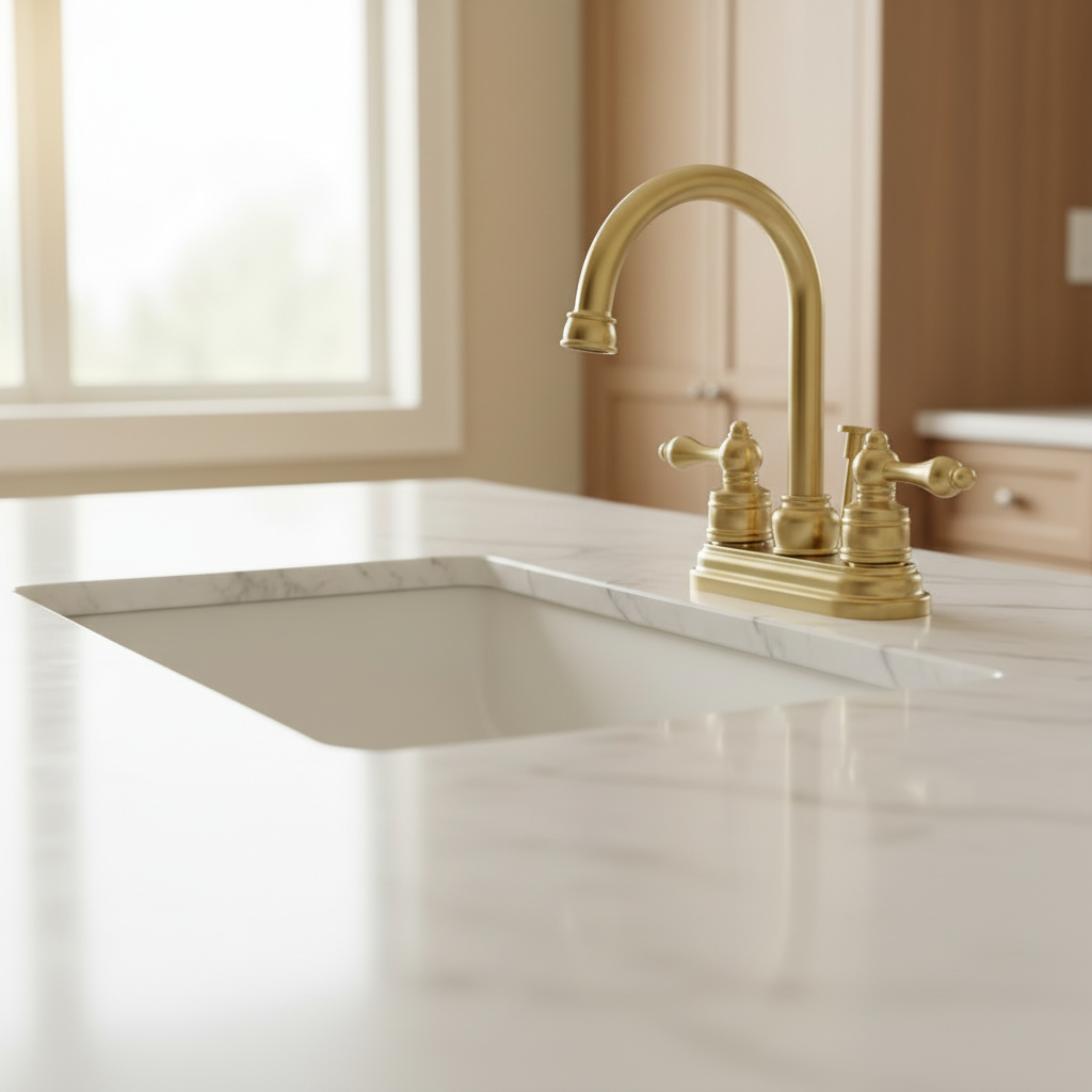 Designers Impressions 730288 Brushed Brass Lavatory Vanity Faucet