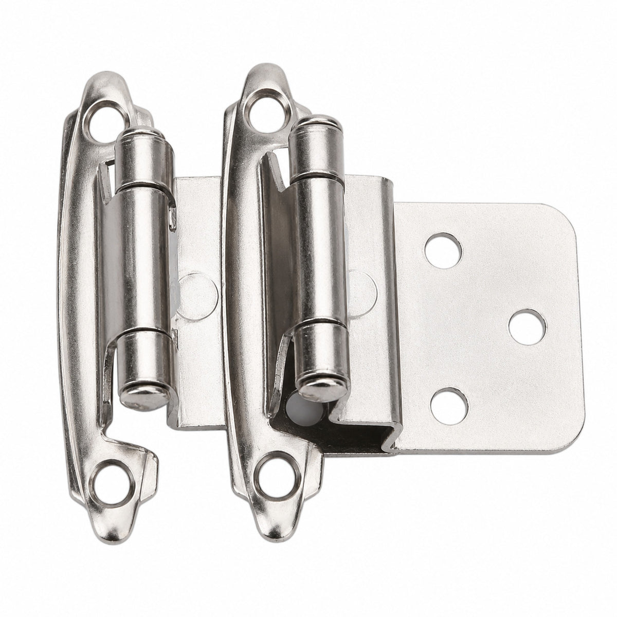 Diversa 3/8" Inset Brushed Satin Nickel Cabinet Hinges (Pair)