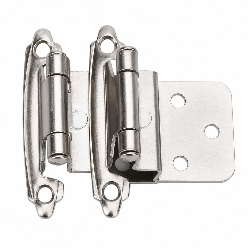 Diversa 3/8" Inset Brushed Satin Nickel Cabinet Hinges (Pair)